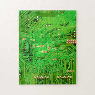Quebra-cabeça Conselho de circuito de computador verde