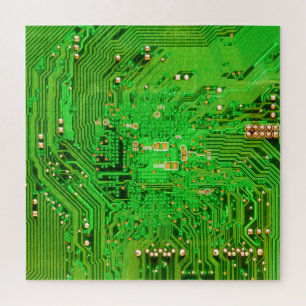Quebra-cabeça Conselho de circuito de computador verde