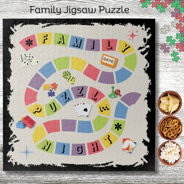 Quebra-cabeça Conselho de Jogo da Noite Familiar Jigsee Quebra-c (Family Puzzle Night Game Board Jigsaw Puzzle)