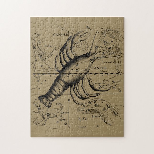 Quebra-cabeça Constelação Cancer Hevelius 1690 de junho de 21 a  (Vertical)