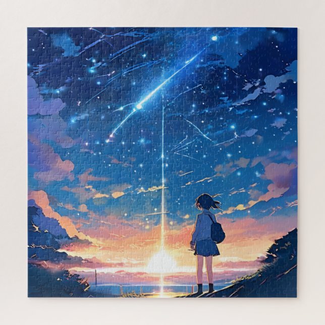 Quebra-cabeça constelação com estrelas atiradoras (Vertical)