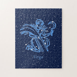 Quebra-cabeça Constelação de Virgem e Sinal Zodiac com Estrela