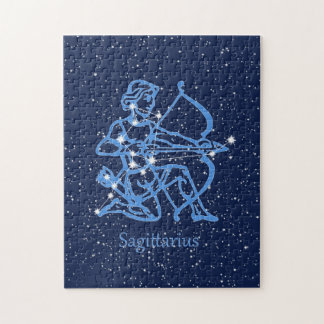 Quebra-cabeça Constelação Sagitário e Sinal Zodiac com Estrelas