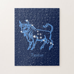 Quebra-cabeça Constelação Taurus e Sinal Zodíaco com Estrelas