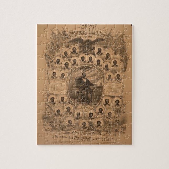 Quebra-cabeça Constituição da Louisiana e membros da Convenção 1 (Vertical)