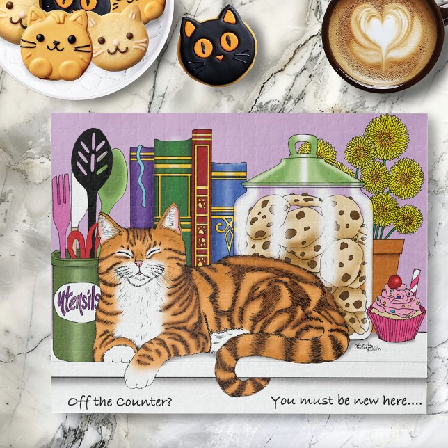 Quebra-cabeça Contador de Cozinha Tabby Laranja Superior (Criador carregado)