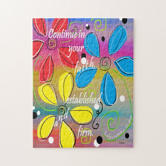 Quebra-cabeça Continue em sua fé (Vertical)