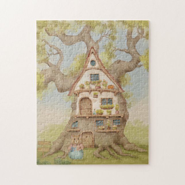 Quebra-cabeça Conto de Fadas da Casa da Árvore Caprichosa (Vertical)