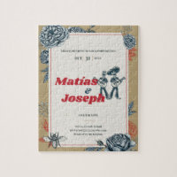 Convite para Casamento Calaveras (Gay) (Cor 4)
