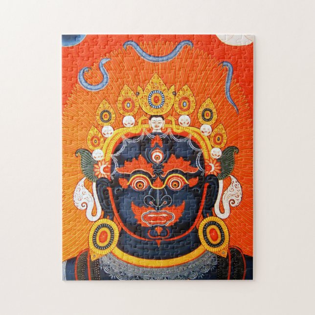Quebra-cabeça Cool oriental tibetan thangka Bhairava tattoo art (Vertical)