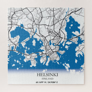 Quebra-cabeça Coordenadas do Mapa da Cidade de Helsínquia, Finl