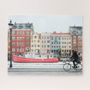 Quebra-cabeça Copenhaga, manhã, bicicleta, 520 pcs,