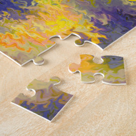 Quebra-cabeça Cor acrílica, bronze, Dourado, preto, cristais /