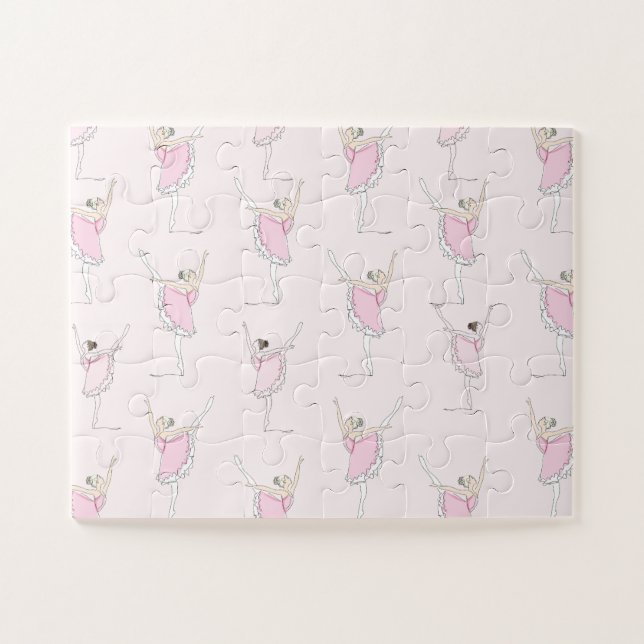 Quebra-cabeça cor-de-rosa Ballerina (Horizontal)