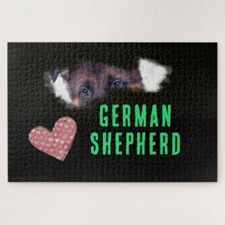 Quebra-cabeça Cor sólida dos olhos do german shepherd 1000 peças