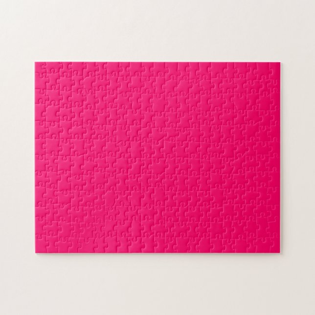 Quebra-cabeça Cor Sólida Rosa Vibrante (Horizontal)