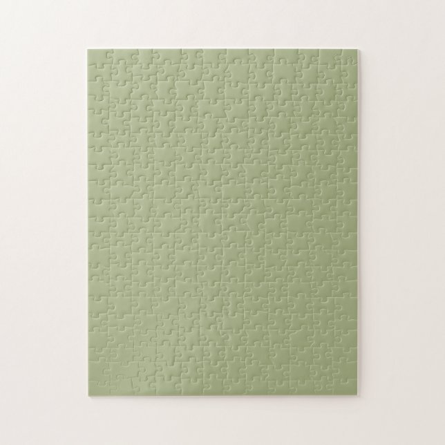 Quebra-cabeça Cor Sólida Verde do Sage Dusty (Vertical)