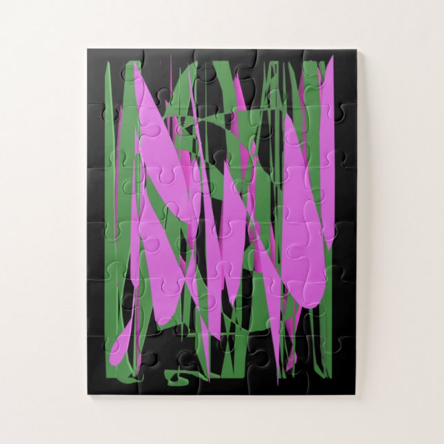 Quebra-cabeça Cor verde-púrpura preta (Vertical)