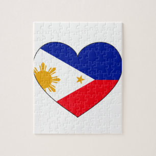 Quebra-cabeça Coração da bandeira de Filipinas
