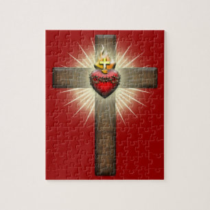 Quebra-cabeça Coração sagrado da cruz de Jesus