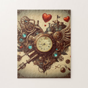 Quebra-cabeça Coração Steampunk/Dia dos Namorados