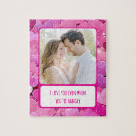 Quebra-cabeça Corações Rosa Púrpura quando você está com fome