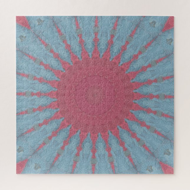 Quebra-cabeça Coral Rosa Starburst (Vertical)
