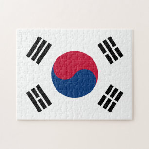 Quebra-cabeça Coreanos e Bandeira Coreana/Coreia do Sul