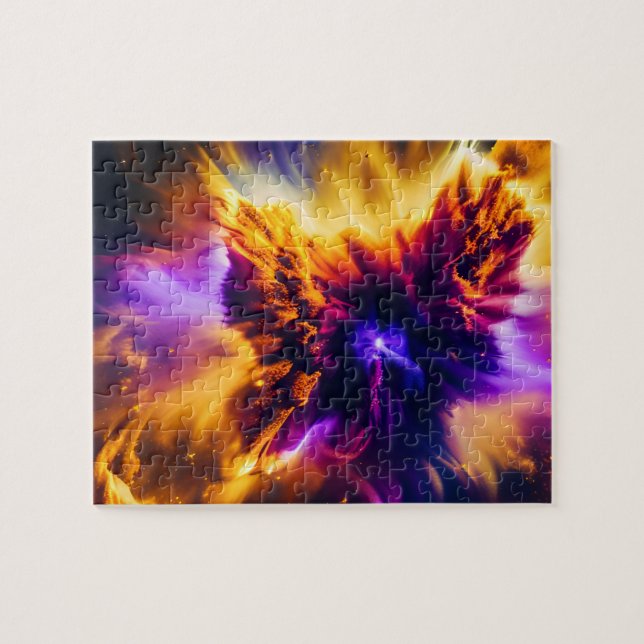 Quebra-cabeça Cores Brilhantes Cósmicas em Nebulosa Explosão no  (Horizontal)