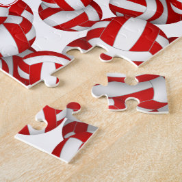 Quebra-cabeça cores da seleção de vôlei branca para crianças