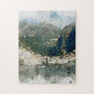 Quebra-cabeça Cores de água da costa de Amalfi