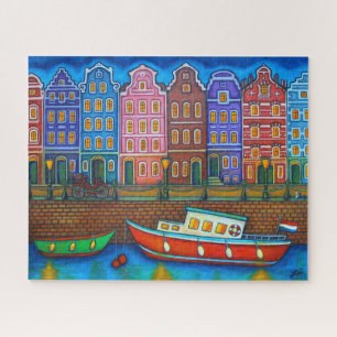 Quebra-cabeça Cores de Amsterdã por Lisa Lorenz Jigsee Quebra-ca