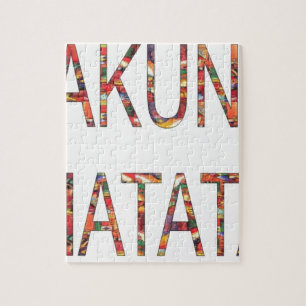 Quebra-cabeça Cores de Vintage Africano Hakuna Matata.jpg
