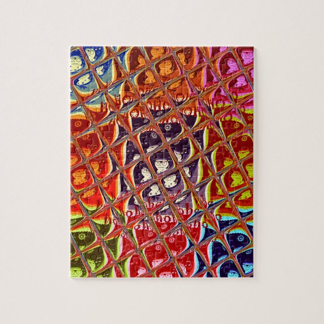 Quebra-cabeça Cores especiais de Natal Papais noeis de neve HoHo (Vertical)