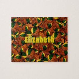 Quebra-cabeça cores para rapazes do time de basquetebol em ouro 