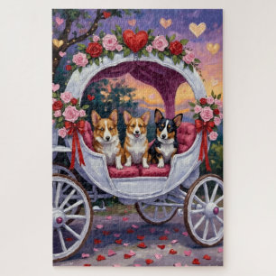 Quebra-cabeça Corgi Cachorro Dia dos Namorados