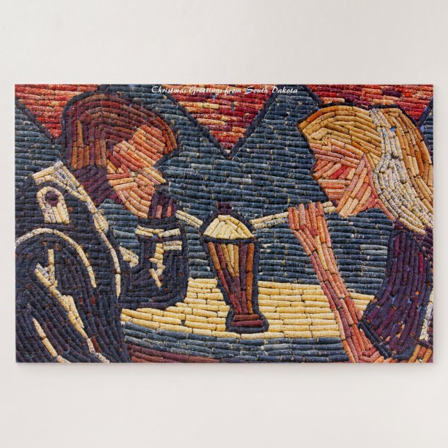 Quebra-cabeça Corn Palace South Dakota. Cartões de natal (Horizontal)