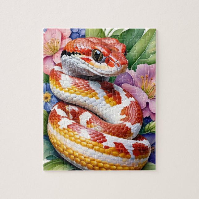 Quebra-cabeça Corn Snake Family Pet Portrait (Vertical)