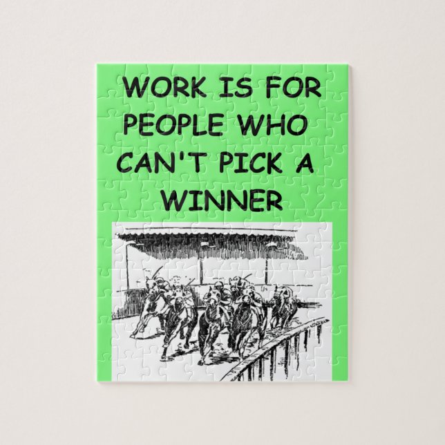 Quebra-cabeça corrida de cavalos do puro-sangue (Vertical)