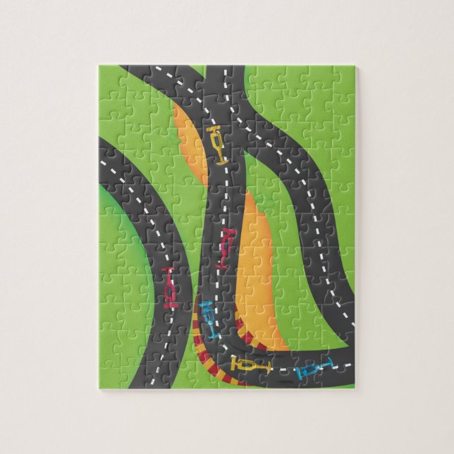 Quebra-cabeça corrida de corridas+carros grão+prata (Vertical)