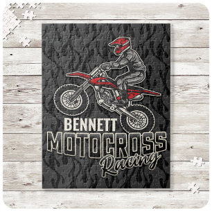 Quebra-cabeça Corrida de Motocross de bicicleta Dirt NAME Person