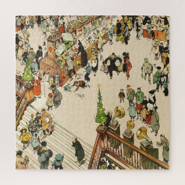 Quebra-cabeça Corrida de Natal para brinquedos, desenho animado, (Vertical)