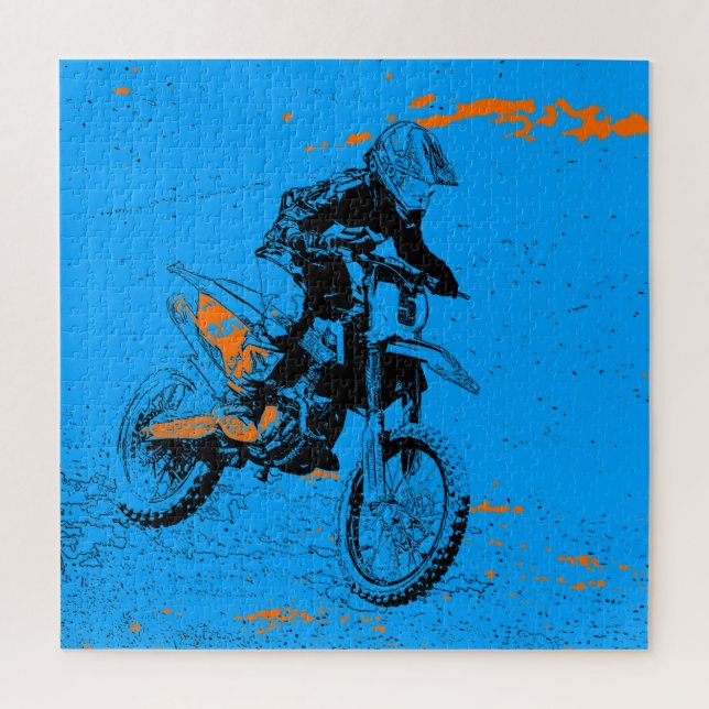 Quebra-cabeça Corrida de velocidade - Motocross Racer (Vertical)