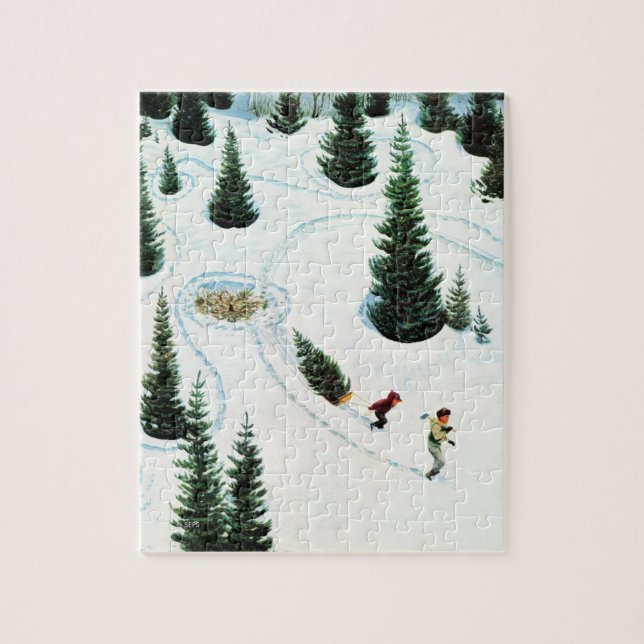 Quebra-cabeça Cortando a árvore (Vertical)