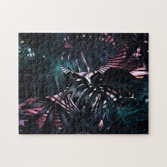 Quebra-cabeça Cortes tropicais da selva selvagem noturna (Horizontal)