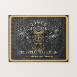 Quebra-cabeça Coruja Celestial Guardiã Cósmica
