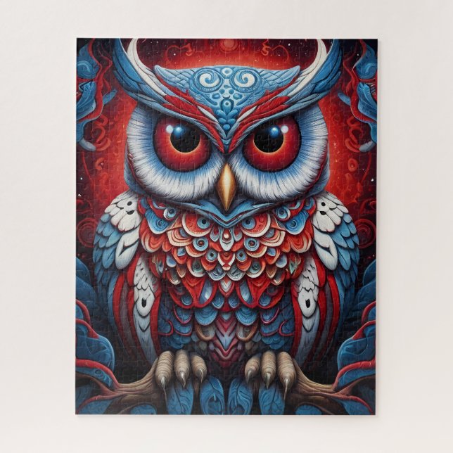 Quebra-cabeça Coruja Cósmica da Sabedoria (Vertical)