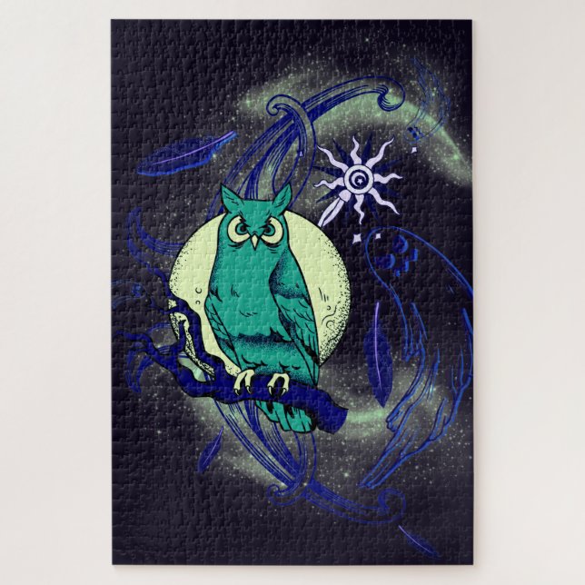 Quebra-cabeça Coruja e fantasma (Vertical)