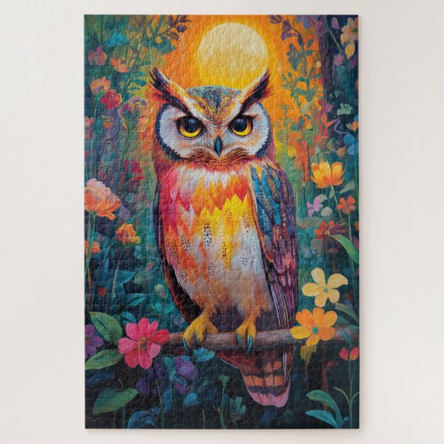 Quebra-cabeça Coruja na floresta (Vertical)