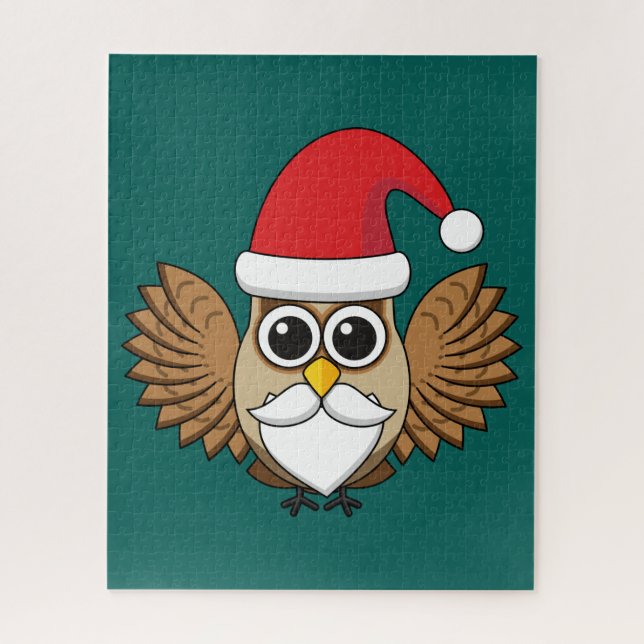 Quebra-cabeça Coruja Papai Noel (Vertical)